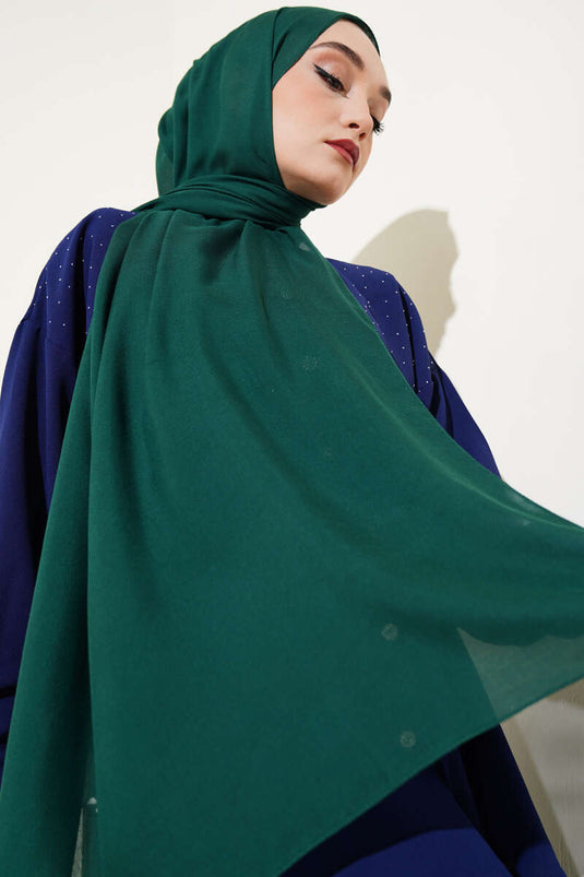 Rami Natural Shawl Emerald -135