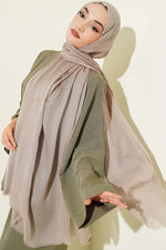 Écharpe Rami Tencel Beige Clair