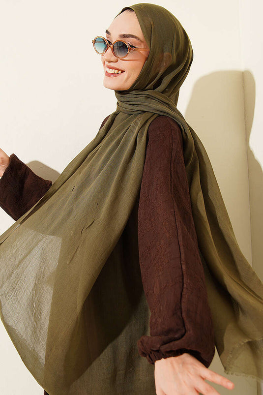 Rami Tencel Scarf Khaki