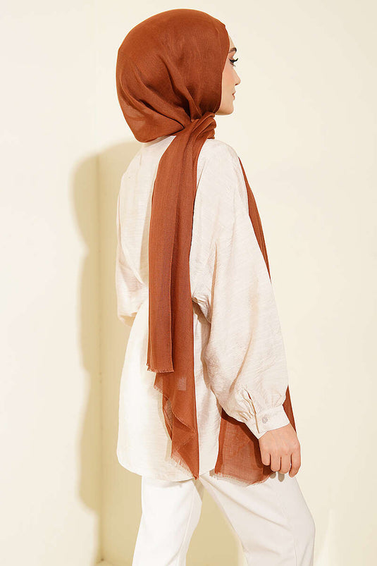 Rami Tencel Scarf Brick Red
