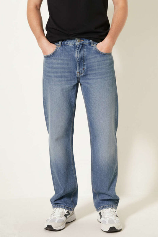 Normale Passform Bol Herren Jeanshose Blau