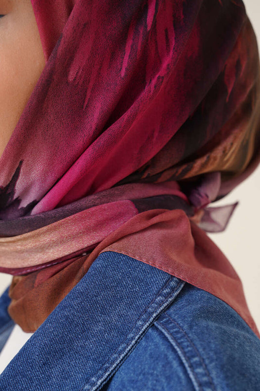 Color Explosion Scarf Fuchsia