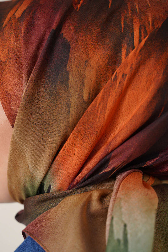 Color Explosion Scarf Orange