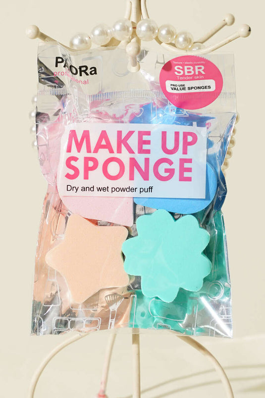 Colored and Shaped Foundation Sponge Assorted 1