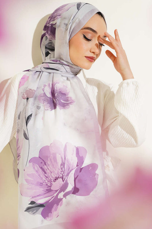 Retro Floral Patterned Shawl Stone