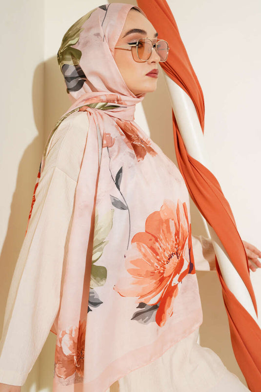 Retro-Schal mit Blumenmuster, Babymund