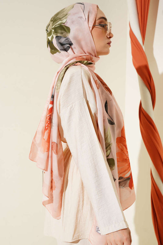 Retro-Schal mit Blumenmuster, Babymund