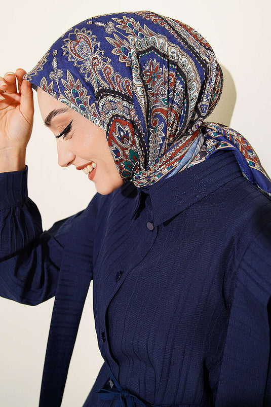 Retro-Design Eleganz Schal Saks