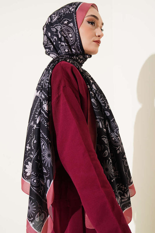 شال مخطط بنمط ريترو على شكل فم الطفل