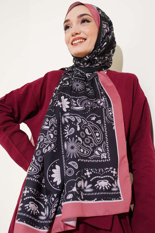 شال مخطط بنمط ريترو على شكل فم الطفل