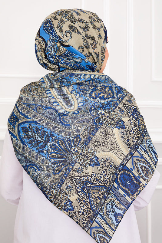 Retro Patterned Hijab Scarf -3