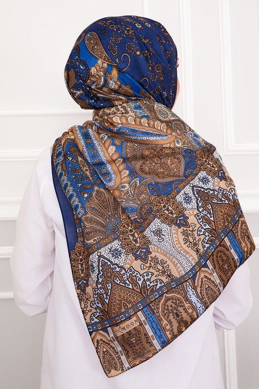 Retro Patterned Hijab Scarf -5