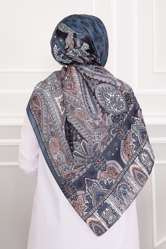 Retro Patterned Hijab Scarf -6