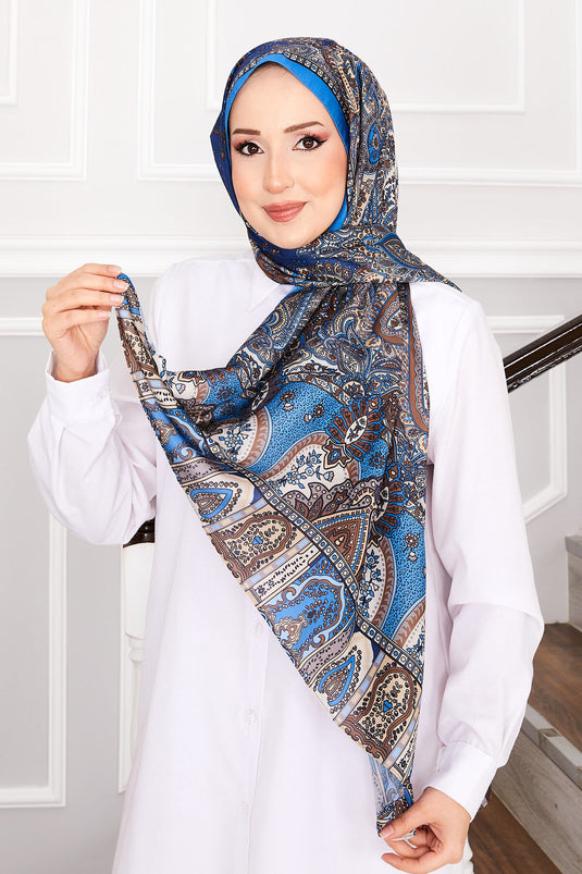 Retro Patterned Hijab Scarf -8