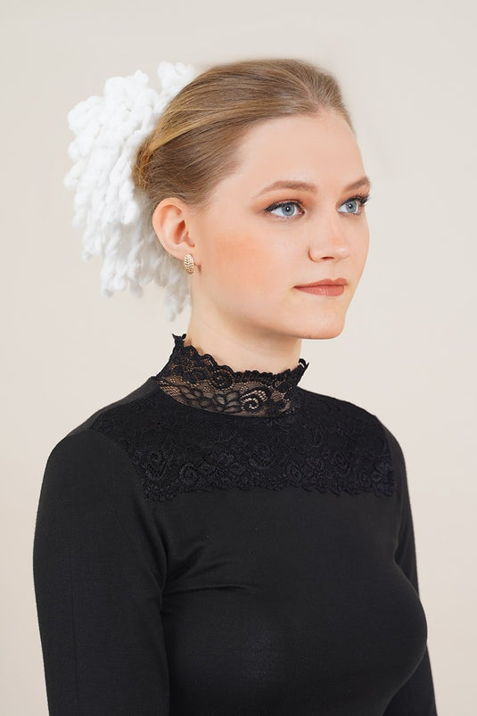 مشبك بمقبض أبيض من سلسلة Rizado