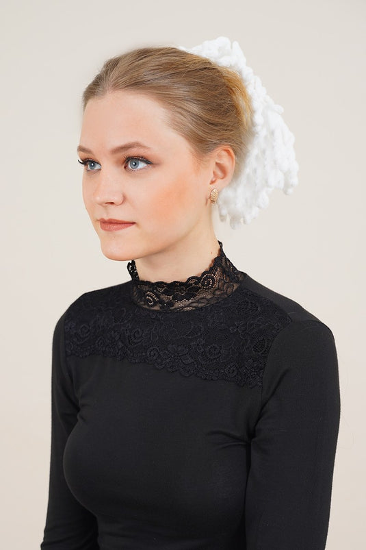 مشبك بمقبض أبيض من سلسلة Rizado