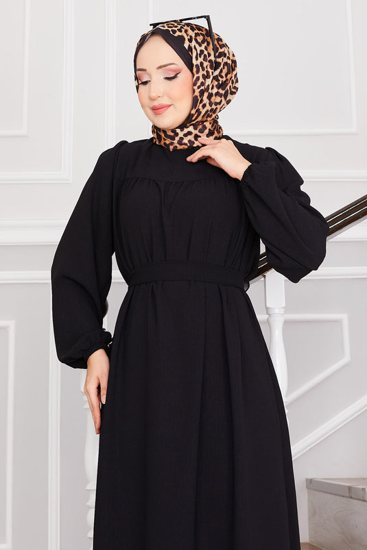 Aerobin Hijab Kleid mit Robe Schwarz