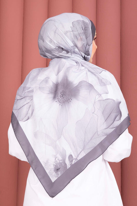 Série de foulards Rose Desen gris