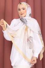 Série De Foulards À Motif Rose Jaune