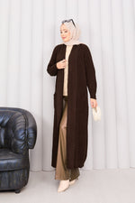 Gilet tricoté marron