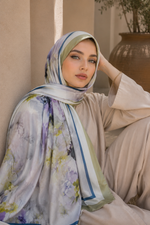 Série De Foulards Floraux Émeraude En Vert Olive