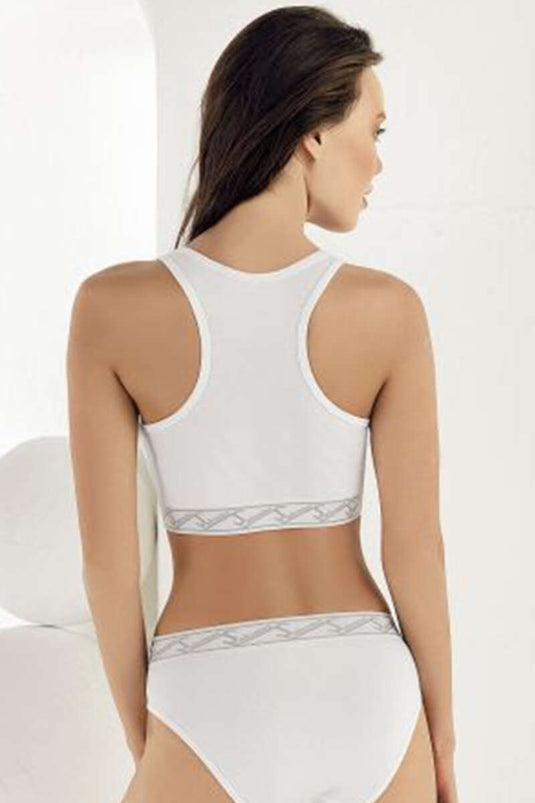 Şahinler Kalın Askılı Sporcu İkili Takım Beyaz