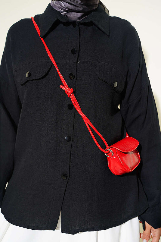 Chemise Muşlin À Poches Fausse