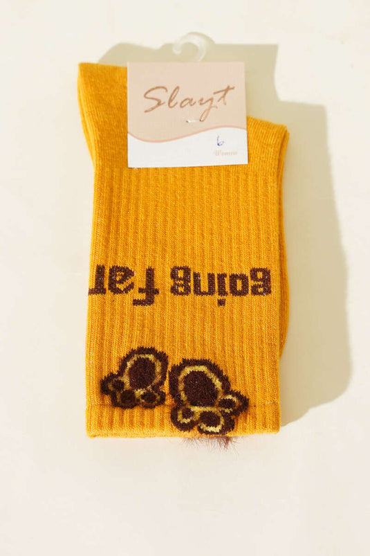 Sakallı Going Far Soket Kadın Çorap Hardal