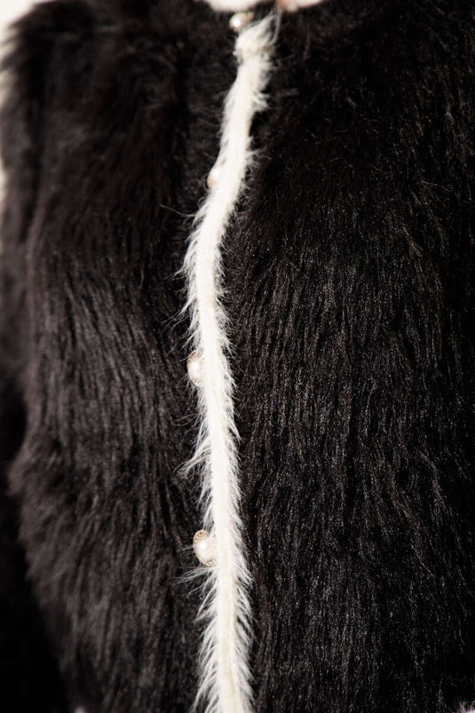 Sakallı Gold Düğmeli Hırka Siyah