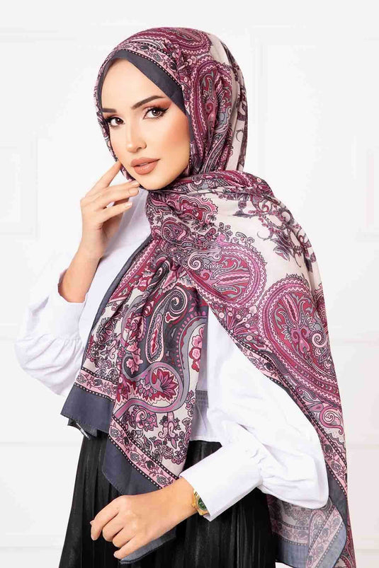 Patterned Cotton Scarf -22