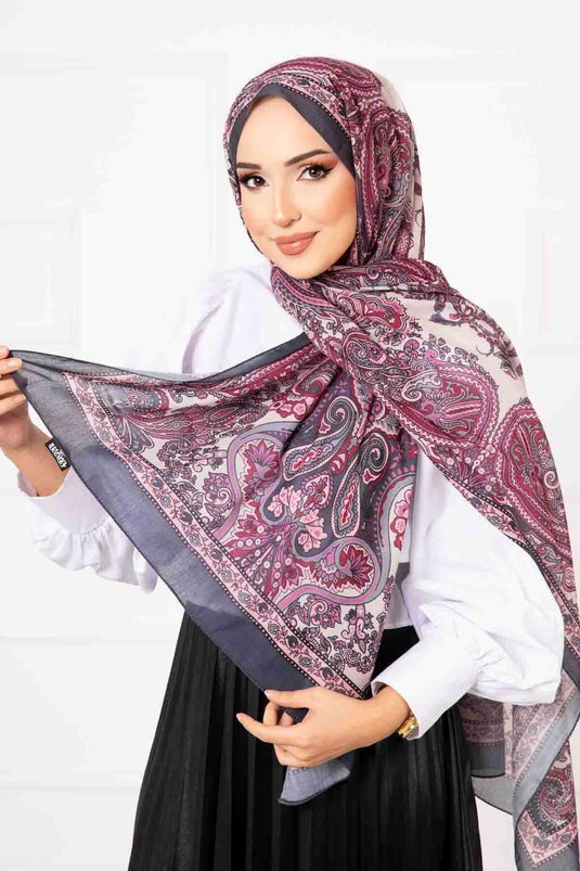 Patterned Cotton Scarf -22