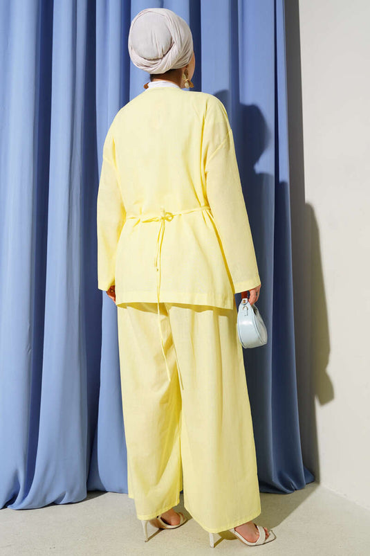 Salaş Kimono İkili Takım Sarı