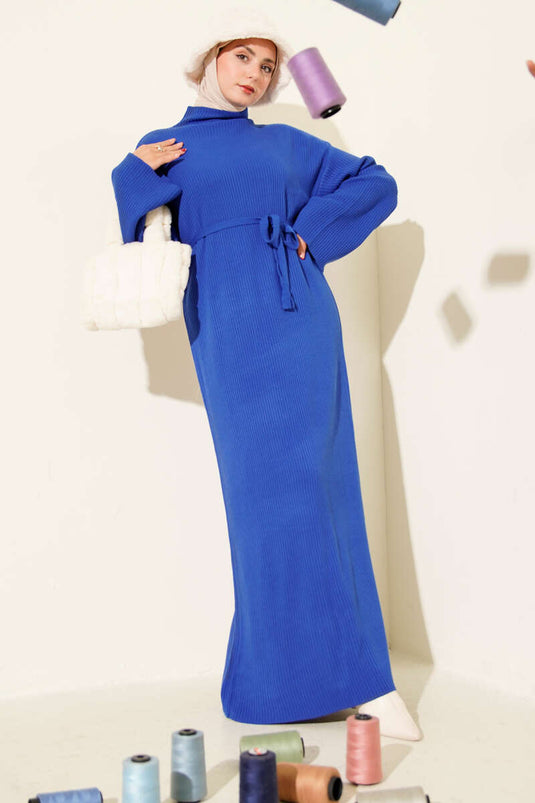 Robe décontractée en tricot ceinturée en Saxe