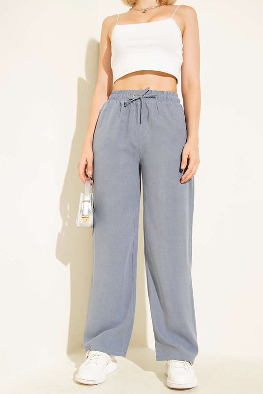 Pantalon ample en Tencel, gris ardoise