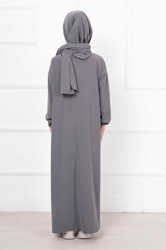 Robe de prière pour enfants châle hijab fumé