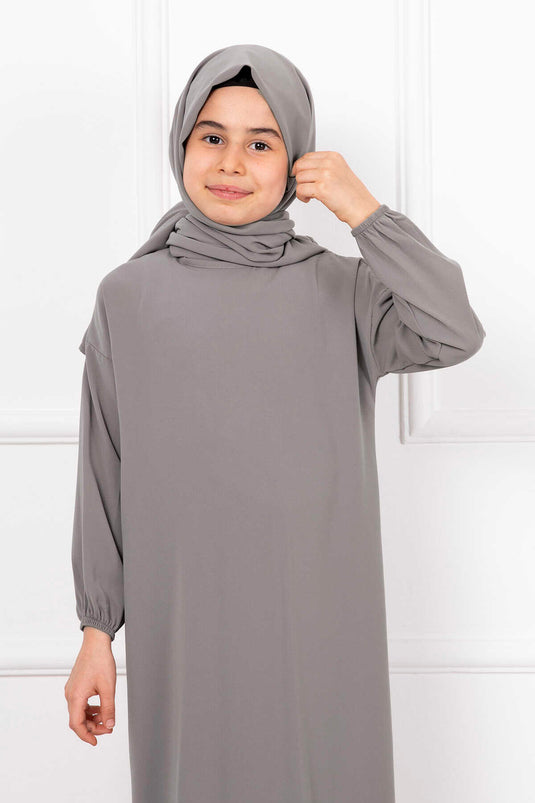 Hijab Châle Robe de Prière pour Enfants Pierre