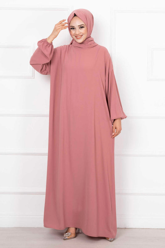 Hijab-Schal-Gebetskleid, getrocknete Rose