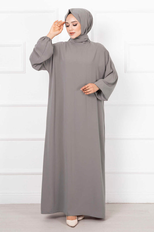 Vestido de oración Hijab con chal de piedra