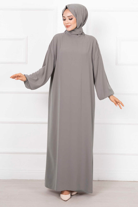 Vestido de oración Hijab con chal de piedra