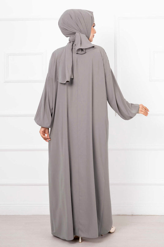 Vestido de oración Hijab con chal de piedra