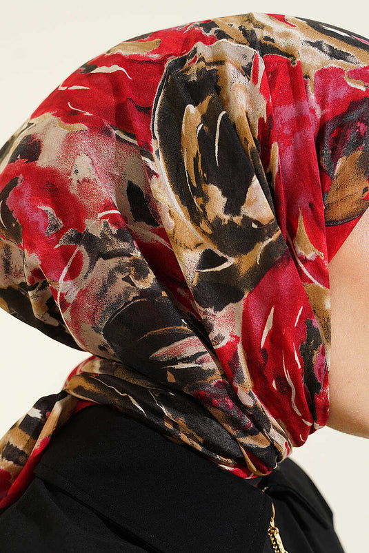 Foulard Sarmal Desen Élégance Bordeaux