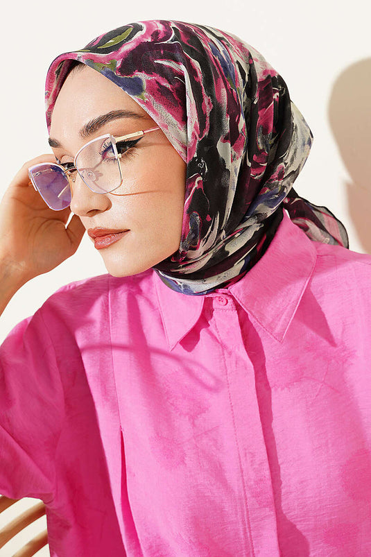 Sarmal Desen Elegance Eşarp Eflatun