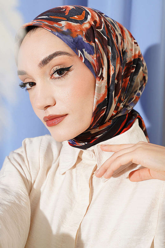 سارمال ديزين أناقة وشاح أسود أزرق