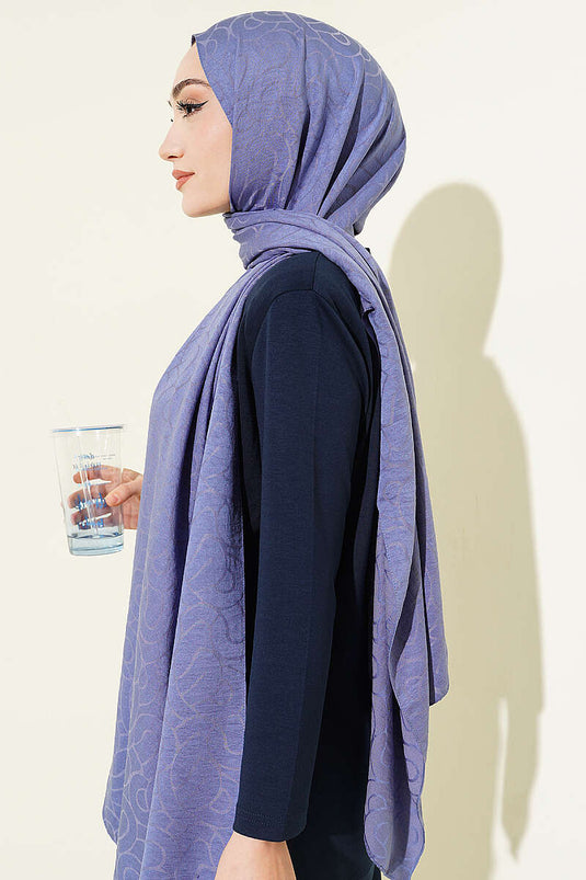 Foulard en coton ayrobin à motif sarmal, indigo