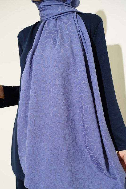 Foulard en coton ayrobin à motif sarmal, indigo