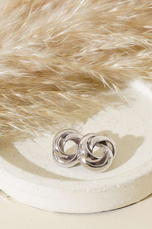 Boucle d'oreille modèle spirale argent