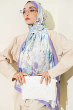 Écharpe En Bambou Lilas À Motifs Ivy