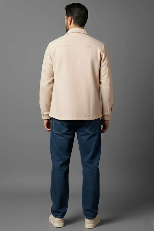 Chemise homme Scuba à boutons-pression, beige