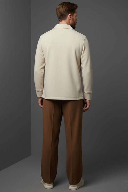 Chemise homme Scuba à boutons-pression couleur pierre