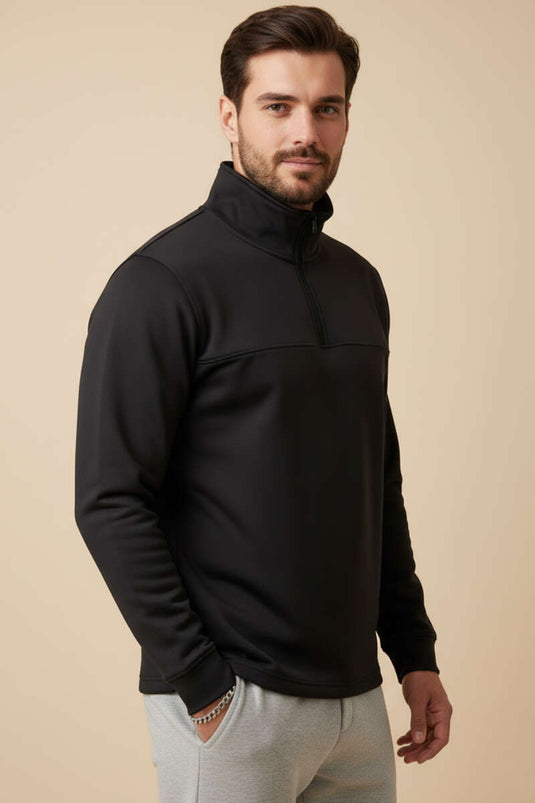 Scuba Zip-Up Men's Sweatshirt Black